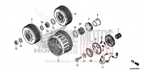 EMBRAYAGE (VFR1200XD/XDA/XDL/XDS) VFR1200XDE de 2014